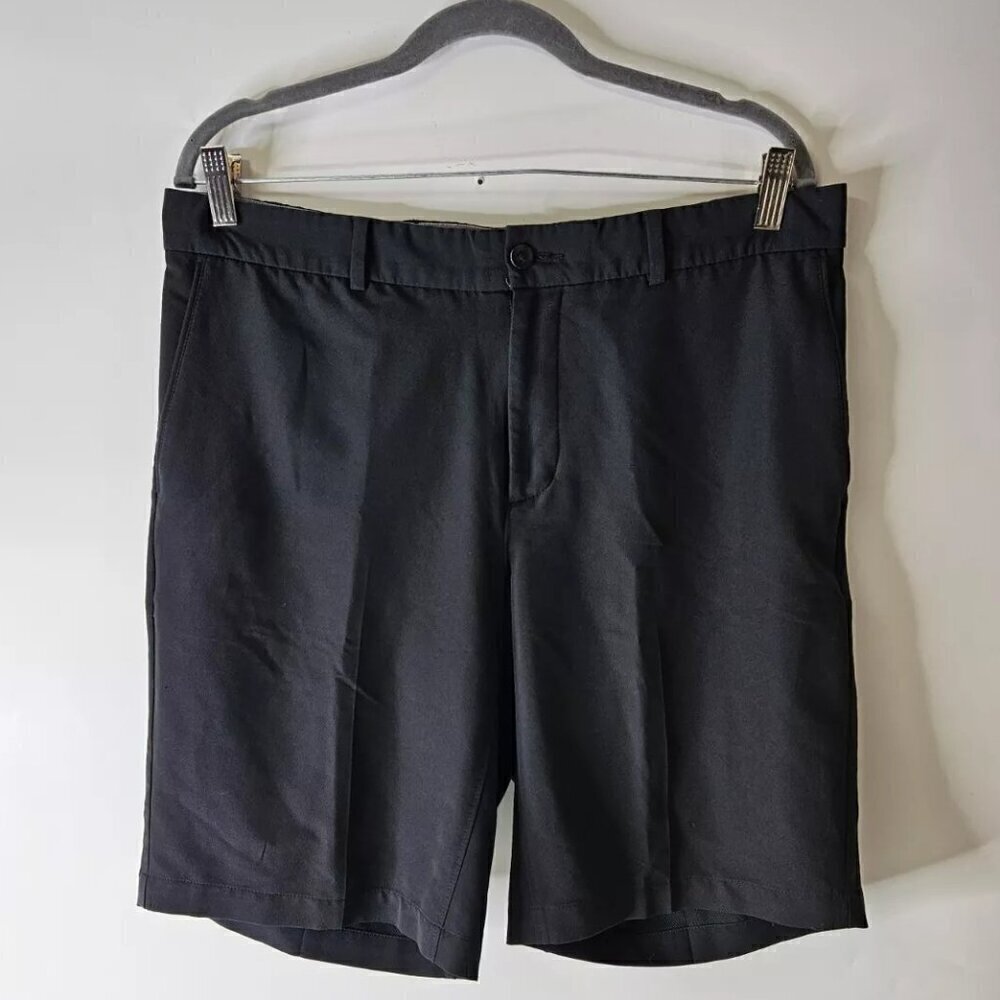 Nike Golf Dri-Fit Flat Front Standard Fit Golf Shorts Black Pinstripe Men's 34
